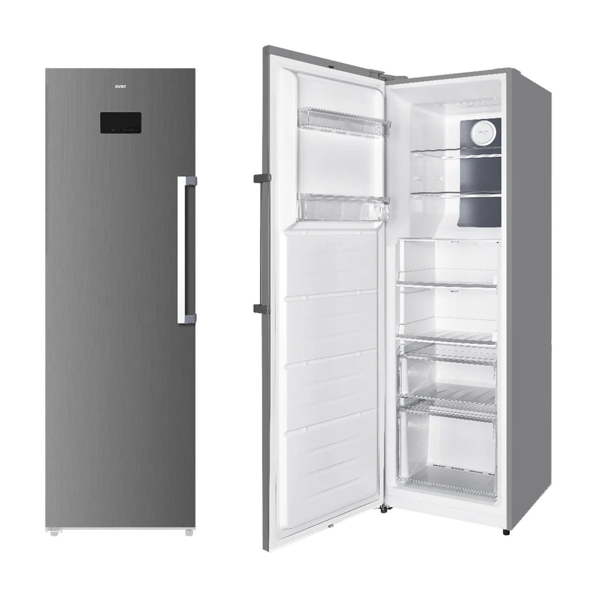 Congelador vertical SVAN SCV185602ENFDX Inox